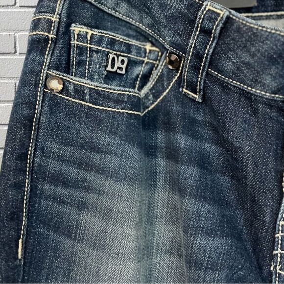 District 9 Dark Wash Slick Boot Cut Denim Jeans - Picture 5 of 11